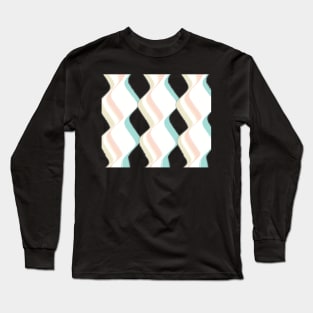 Beige Waves | Digital Illustration Long Sleeve T-Shirt